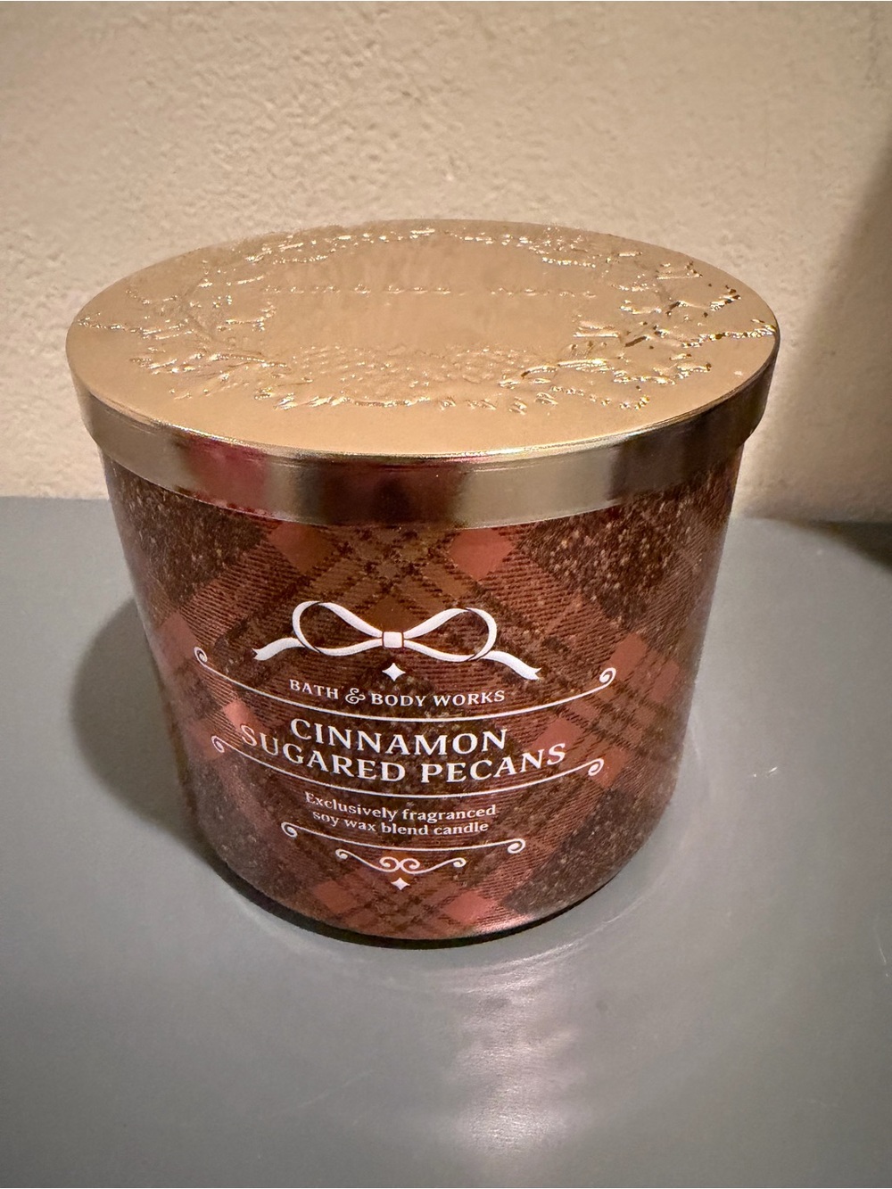 Bath & Body Works Cinnamon Sugared Pecans 3 Wick Candle NEW Holiday